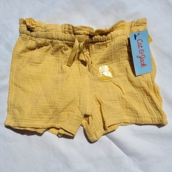 CAT & Jack Yellow Pull-on Shorts Size  S (6/6X) - Picture 1 of 5